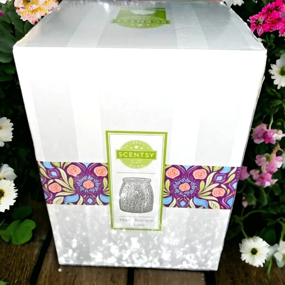 Scentsy Warmer Hope Strength & Love 💕 Breast Cancer Pink Iridescent